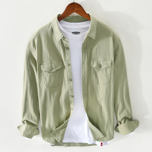 HO nuovo <span class=keywords><strong>camicia</strong></span> <span class=keywords><strong>uomo</strong></span> taglie forti a maniche lunghe di <span class=keywords><strong>lino</strong></span> di cotone leggero e Casual <span class=keywords><strong>camicia</strong></span> a maniche lunghe da <span class=keywords><strong>uomo</strong></span> - Product Image 5