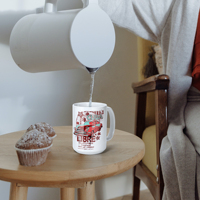 Tasse à café en céramique blanche brillante de 15 oz, avec poignée, pour sublimation