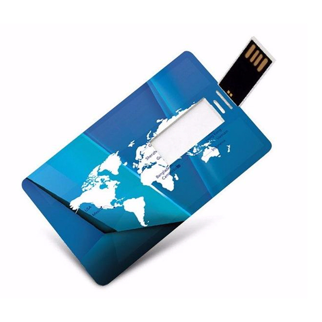 Promotional Custom Logo Business Credit Card USB Flash Drive 1GB 2GB 4GB 8GB 16GB 32GB 64GB USB 2.0 Memory Stick Wholesale