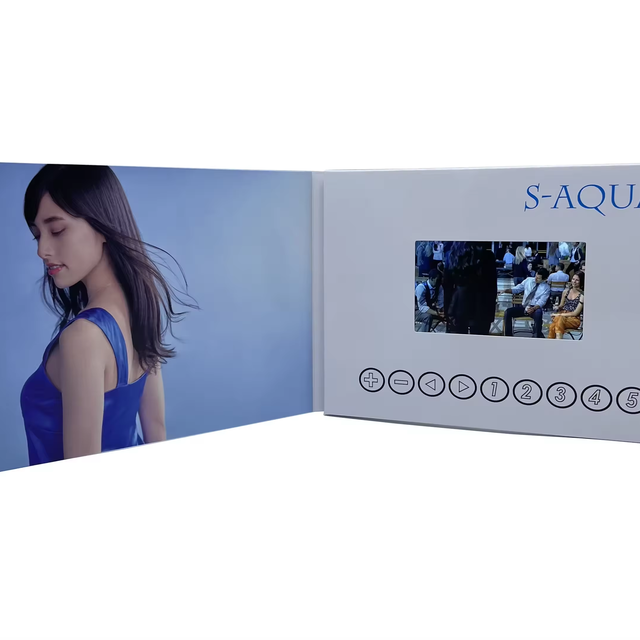 Wholesale Video Greeting Paper Craft Custom Digital Wedding Brochure Promotional LCD Video Brochure Card Usb Video Mailer Book