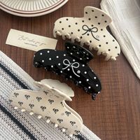YJL NOUVEAU Pince à Cheveux Élégante à Pois avec Nœud en Acétate Fait Main pour Femmes, Accessoire de Mode Coréenne pour Filles