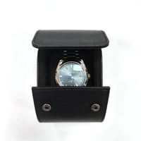 Boîte de rangement pour montres en cuir PU Saffiano de luxe de haute qualité, nouvelle boîte de voyage pour montres avec 1 emplacement