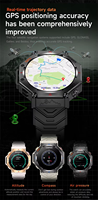 Montre connectée KC91 avec NFC, GPS, suivi d'activité, lecteur de musique, rappel d'appels et de messages, écran tactile, boîtier en alliage, Android