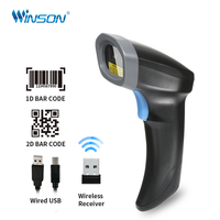 Escáner de Códigos de Barras 1D 2D de Bajo Precio, Pistola de Escaneo CMOS, Escáner de Códigos QR Portátil con Cable USB, Funciona con Sistema POS