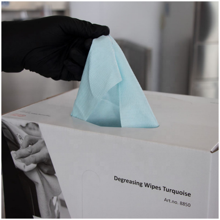 Eco-Friendly Lint Free Non Woven Degreasing Industrial Absorbent Degreaser Wipes 200 Pack Shop Towels