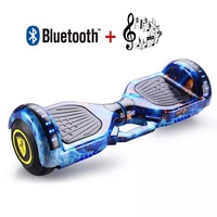 Aydınlık tekerlek ile 6.5 inç kendini dengeleme scooter Hoverboard, üst, ön led ışık mavi diş kolu ile ucuz fiyat
