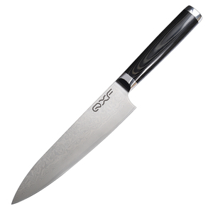 Couteaux de cuisine japonais faits à la main 67 couches cadeaux de Noël en acier damas avec manche en micarta - Product Image 1