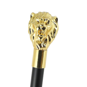 Canne de marche autoportante en alliage avec poignée tête de lion, bâton de défense en caoutchouc et fer pour activités, festivals, jouets et accessoires de tentation - Product Image 6