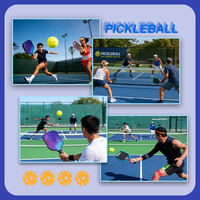 Porte-clés 3D de pickleball, mini, jaune, rose, bleu, coloré, pour équipe de padel