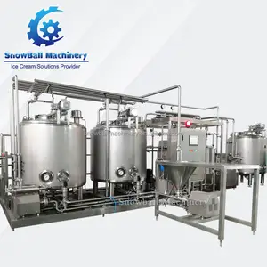 Línea de producción de plantas de helados, preparación de materias primas en polvo, pasteurizador de helados, homogeneizador pro Mix machine