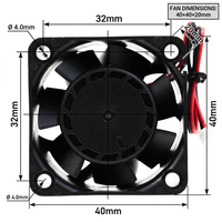 Ventilateur axial DC 4020 40x40x20mm 12V 24V à roulement à billes PWM sans balais pour imprimante 3D, alimentation d'ordinateur, personnalisable OEM