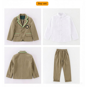 <span class=keywords><strong>Uniforme</strong></span> scolaire de style <span class=keywords><strong>anglais</strong></span> personnalisé en kaki pour enfants, quatre ensembles scolaires - Product Image 5