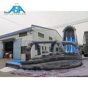 Cao nhất cao giá rẻ <span class=keywords><strong>Inflatable</strong></span> đường cong Twister trượt nước với hồ bơi để bán - Product Image 4