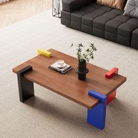 Ensemble de tables basses carrées de style minimaliste nordique moderne, en bois massif de luxe, pour salon, design de meubles créatif pour la maison