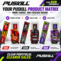 PUSKILL Mémoire RAM DDR4 16 Go à faible latence 3200 MHz PC4 UDIMM 288 broches pour la construction et la mise à niveau des stations de travail PC
