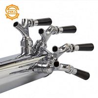 Tour de bière pression en acier inoxydable à 4 robinets, colonne de 3 pouces