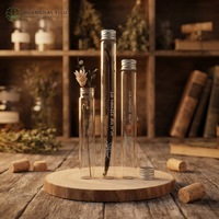 Tube à essai en verre de 50 ml, 60 ml, 90 ml, 120 ml, 150 ml, 200 ml, 240 ml avec bouchon à vis en aluminium
