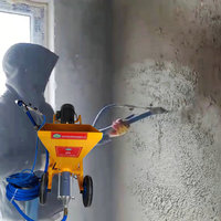 Machine de plâtrage de mortier de ciment électrique robuste S6 380V pompe à gypse murale pour composant de noyau de moteur de revêtement ignifuge épais