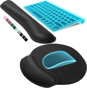 Alfombrilla de ratón ergonómica de espuma viscoelástica personalizada, reposamuñecas para teclado de ordenador, alfombrilla de ratón, alfombrilla de ratón con reposamuñecas - Product Image 3