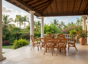 Découvrez l'élégance de l'artisanat indonésien : Ensemble de salle à manger Java avec un design en rotin confortable pour appartements, villas et hôtels - Product Image 3