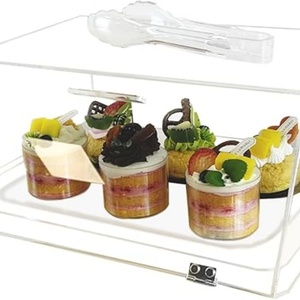 Vitrine de Comptoir en Acrylique Moderne Personnalisée pour Boulangerie, Pâtisseries, Desserts, Pains et Cupcakes – Vente en Gros - Product Image 4