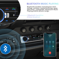 (Stock US/UE) Lecteur MP3 de voiture Podofo 2 USB Autoradio 1Din Radio de voiture BT FM Aux in Receiver SD MMC WMA 2.1A Charge rapide JSD-530