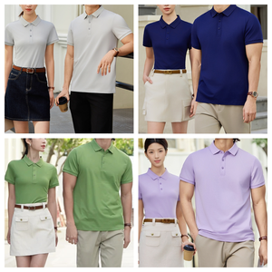 Chất Lượng Hàng Đầu Polyester Phương Pháp Cotton Spandex Dâu Lụa Tùy Chỉnh Thêu Biểu Tượng Người Đàn Ông Polo T Áo Sơ Mi Giản Dị Thương Hiệu Thành Phố Polos - Product Image 3
