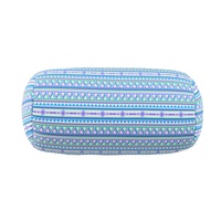 Coussin cylindrique imprimé coloré ultra-doux en microbilles pour la décoration intérieure, la sieste, le soutien lombaire et les voyages