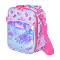 Sac à déjeuner isotherme en polyester à paillettes sirène pour filles, avec fermeture éclair, étanche, réutilisable, pour l'école, vente en gros