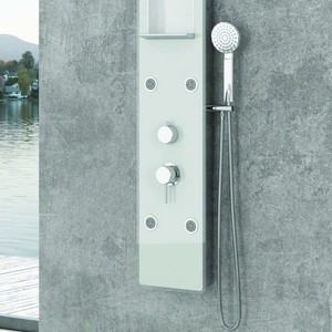 Columna de Hidromasaje Kaman-8800 Kamalu con Estante Integrado de PVC y Vidrio Templado para Accesorios de Cuarto de Ducha - Product Image 2