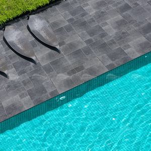 Carrelage de piscine en roche bleu, matériaux de construction très antidérapant, épaisseur de 25mm, strass noir - Product Image 4