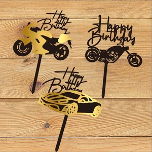 Acrílico motocicleta y Scooter <span class=keywords><strong>Feliz</strong></span> cumpleaños pastel Topper forma <span class=keywords><strong>de</strong></span> dibujos animados para decoraciones <span class=keywords><strong>de</strong></span> fiesta <span class=keywords><strong>de</strong></span> niños o <span class=keywords><strong>Día</strong></span> del Padre - Product Image 1