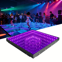 Igreslite 1.6/2ft Miroir interactif sans fil 3D magnétique LED pour piste de danse, discothèque, mariage, piste de danse LED portable