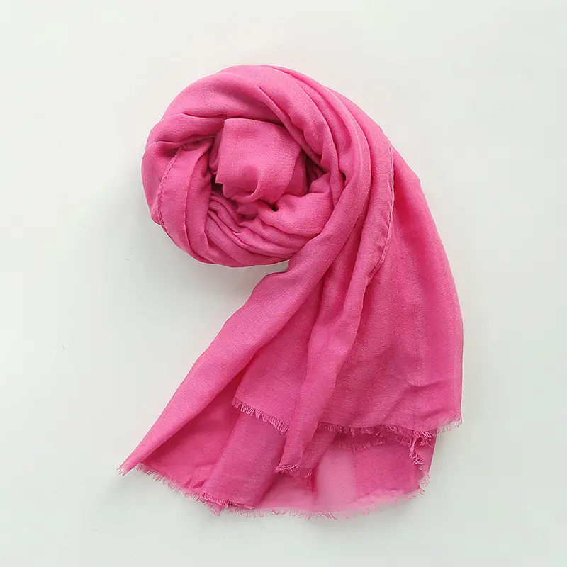 Bufanda de sarga islámica elegante para mujer, pañuelo de Color liso con arrugas, Hijab musulmán, nuevo estilo de Dubái, venta al por mayor