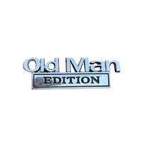 MZLH Old Man EDITION Emblème de voiture en alliage de zinc 3D, autocollant décoratif pour garde-boue et hayon, auto-adhésif à usage unique