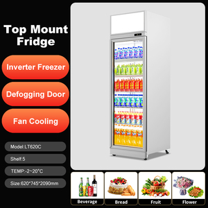 Refrigerador Vertical Personalizable de Bajo Consumo con Luz LED, Refrigerador de Una Puerta para Cantinas, Refrigerador de Exhibición C - Product Image 3