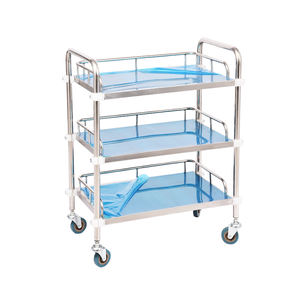 맞춤형 색상 스테인리스 스틸 의료용 카트 병원 기구 트롤리 무소음 바퀴 이동식 카트 - Product Image 3