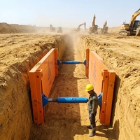 Vente Flash Litewei HD60 Coffrage de soutènement de tranchée en acier Q235 anti-affaissement Livraison rapide pour la construction de pipelines