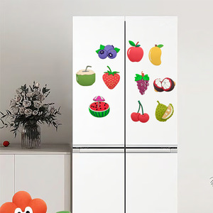 Imán para Refrigerador con Diseño de Frutas, Adhesivo Magnético de PVC con Impresión Digital, Decoración para Puerta con Dibujos Animados de Sandía y Fresa, Promoción para el Hogar - Product Image 3