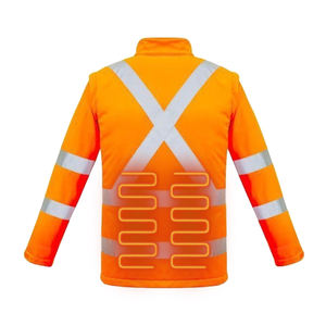 654 Hombres X Mark <span class=keywords><strong>chaqueta</strong></span> de seguridad reflectante Hi Vis Uniformes para hombres ropa de trabajo <span class=keywords><strong>chaqueta</strong></span> impermeable - Product Image 5