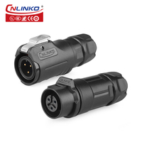 Cnlinko IP68 connecteur étanche fil câble prise prise M12 3 broches led lampe Circuit électronique connecteur métal plastique