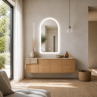 Miroir de salle de bain LED mural avec commande tactile, anti-buée, miroir intelligent pour la maison, l'hôtel et la salle de bain