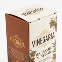 Boîte cadeau en carton ivoire personnalisée avec estampage à chaud doré pour l'emballage de bouteilles de vinaigre et d'assaisonnements