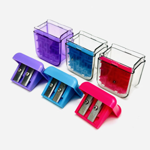 <span class=keywords><strong>Taille</strong></span>-<span class=keywords><strong>crayon</strong></span> manuel en plastique transparent à double trou pour l'enseignement, la maison, l'école, le bureau - Product Image 2