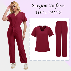 Uniformes DE TRABAJO PARA Club de mascotas, uniforme de Spa, laboratorio, salón de belleza, ropa de trabajo, Tops de impresión, monos de enfermera, esteticista, conjuntos de uniformes médicos - Product Image 4