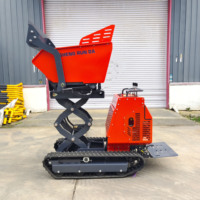 Mini tombereau sur chenilles de haute qualité, type tombereau, 1000 kg, avec fonctionnement hydraulique, puissant, pour travaux de construction