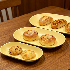 Piatti Ovali Profondi in Melamina di Varie Dimensioni per Presentazione di Alimenti, Pane, Frutta e Dessert - Product Image 1