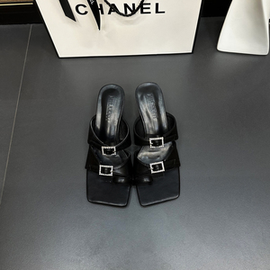 Red con cabeza roja, palabras finas, zapatillas geniales, ropa de verano para mujer, moda exterior de <span class=keywords><strong>2023</strong></span>, sandalias francesas de tacón alto - Product Image 2
