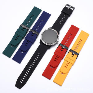 Bracelet en silicone pour montre Samsung <span class=keywords><strong>6</strong></span> de couleur pure 20 mm 22mm pour montre <span class=keywords><strong>Huawei</strong></span> Xiaomi Bracelet de remplacement universel pour montre - Product Image 5