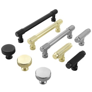 Modern Minimalist Aluminum Alloy Cabinet Handles Bar Shape Gold <b>Black</b> Drawer <b>Knob</b> Durable Furniture Hardware - Product Image 5